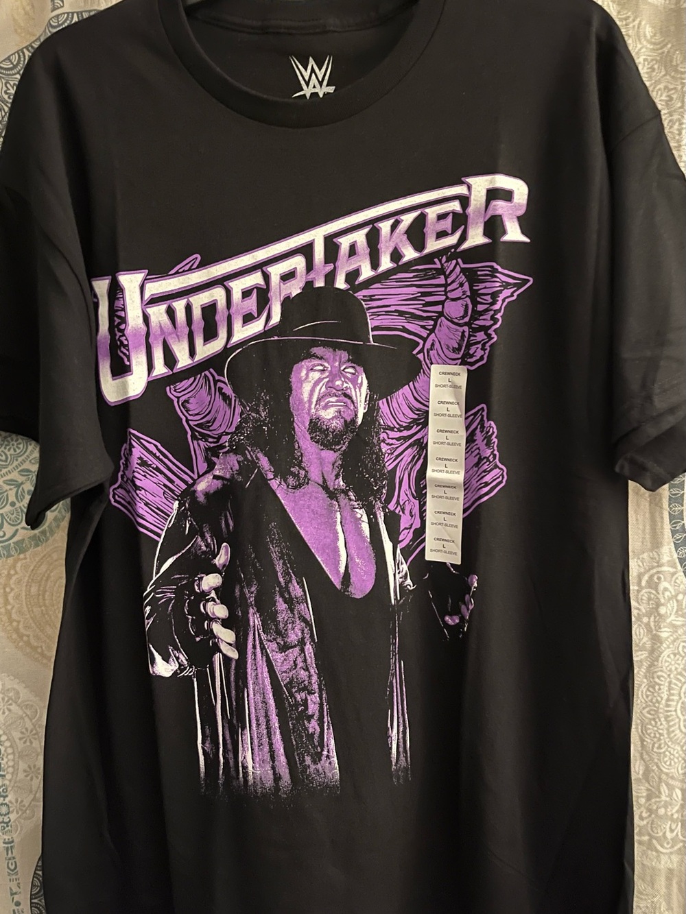 WWE Undertaker Graphic Tee - Black & Purple size Large